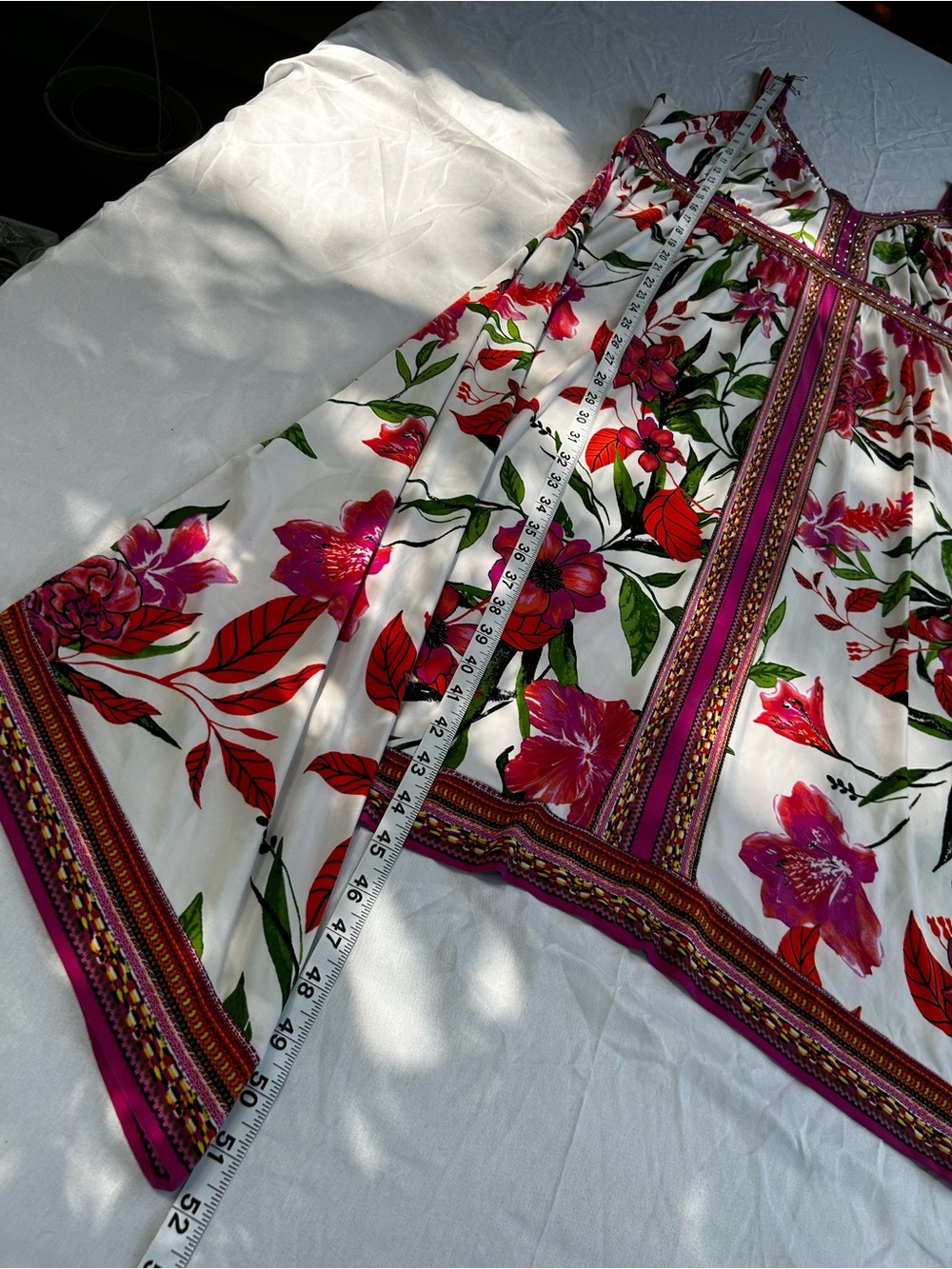 INC International Concepts Pink and Multicolor Floral Embellished VNeck Dress 1X - Picture 7 of 16